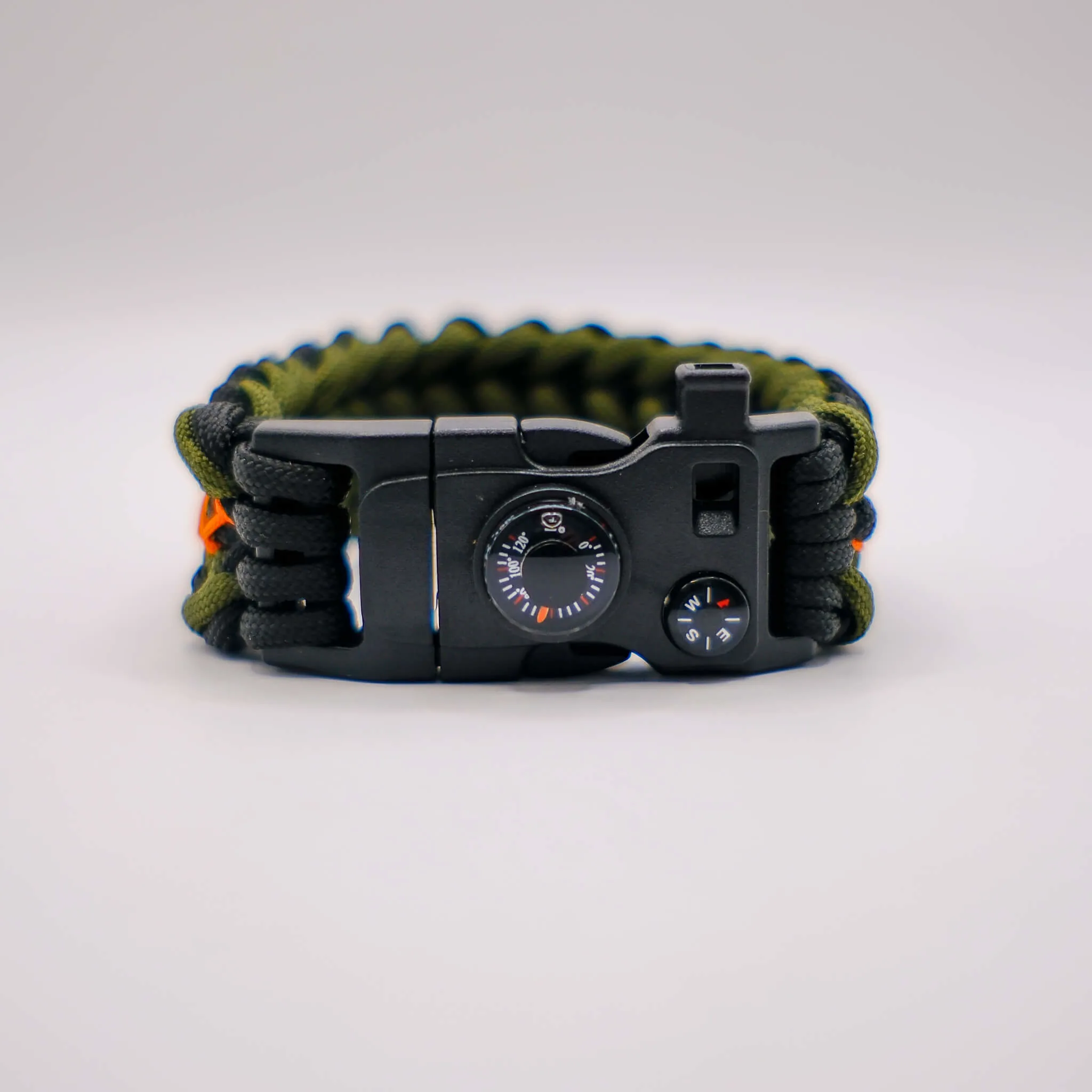 Pusulalı Ateş Başlatıcılı Düdüklü Survival Paracord Bileklik 