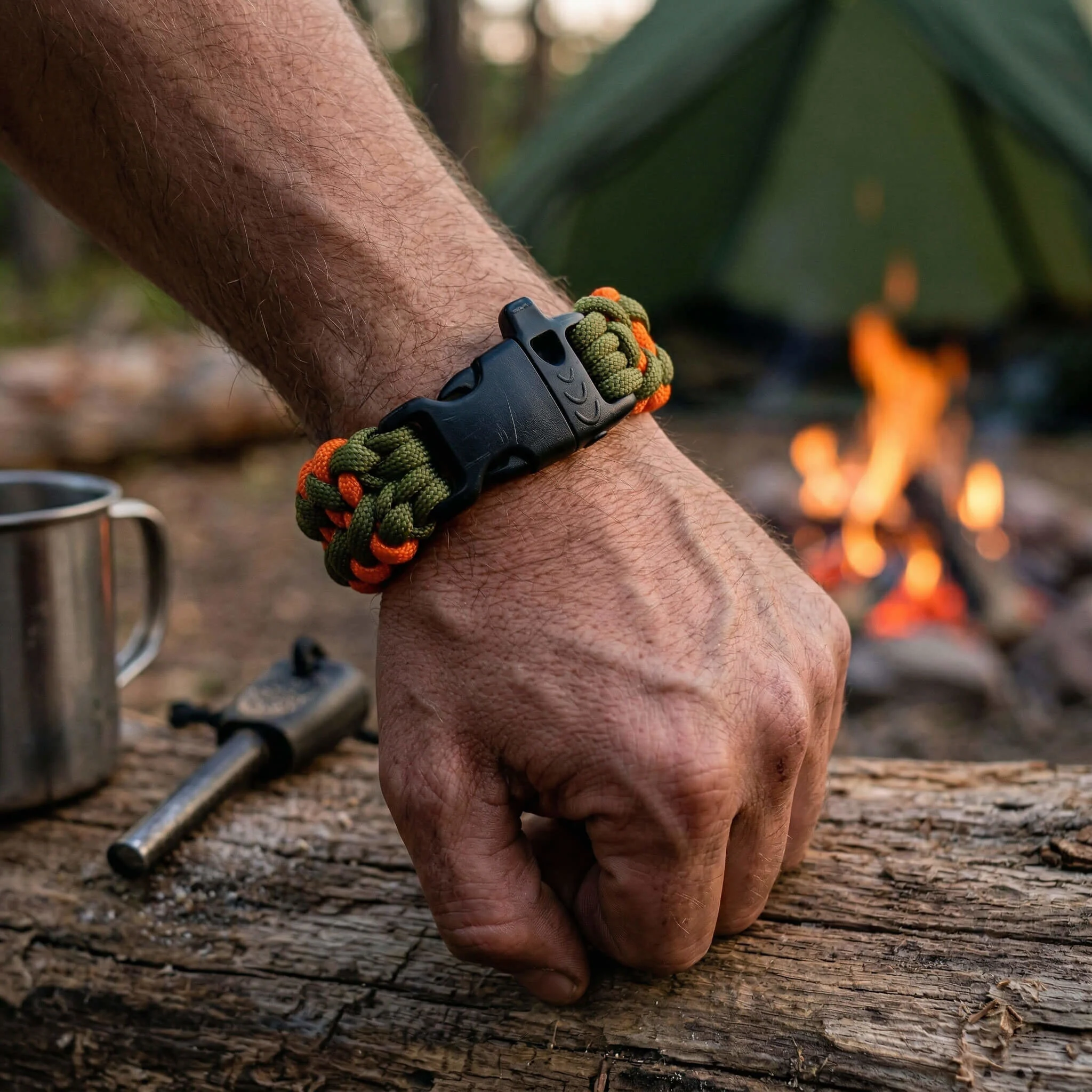Paracord Bileklik Düdüklü Outdoor Kamp Bilekliği 