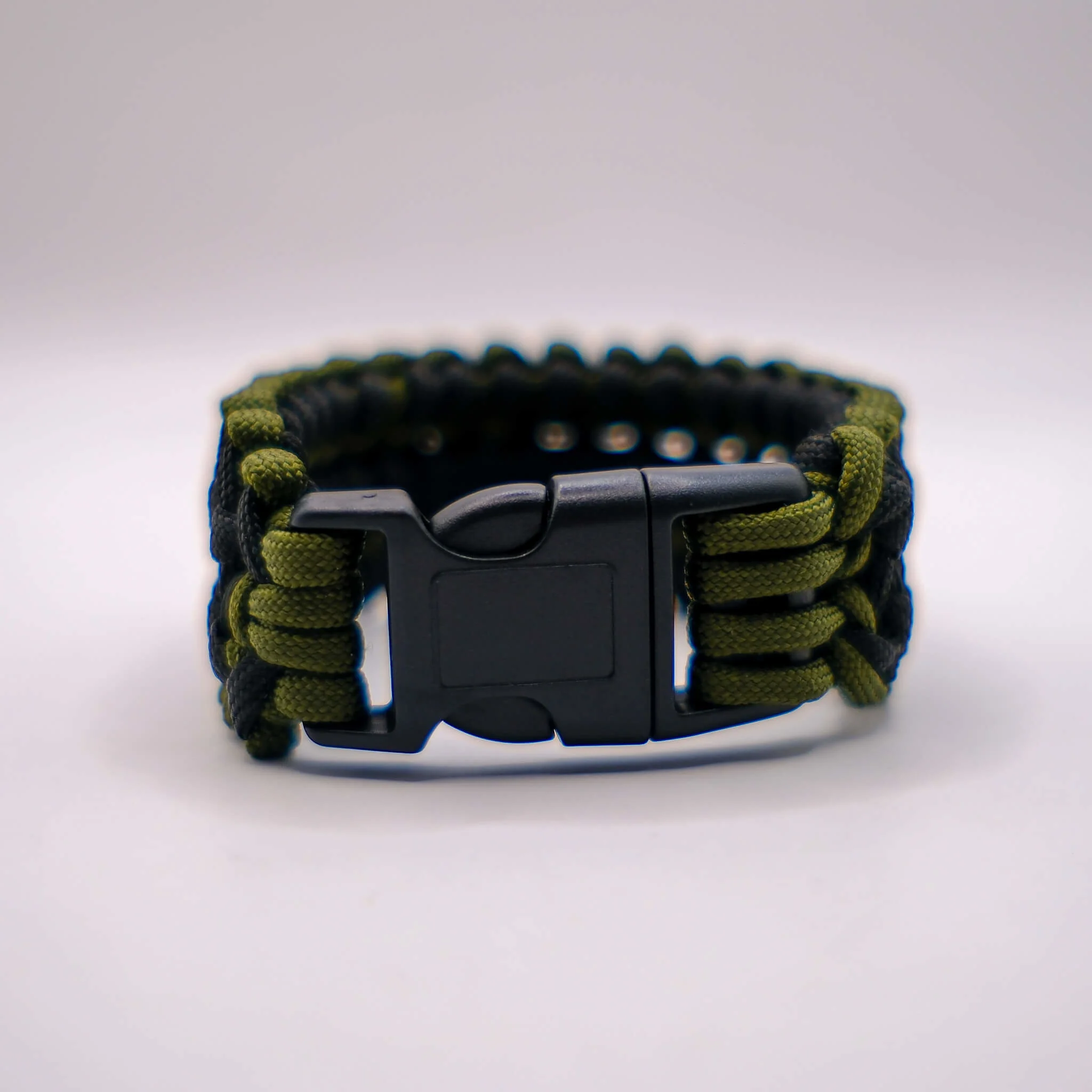 Paracord Survival Bileklik Siyah Haki Outdoor Kamp Bilekliği 