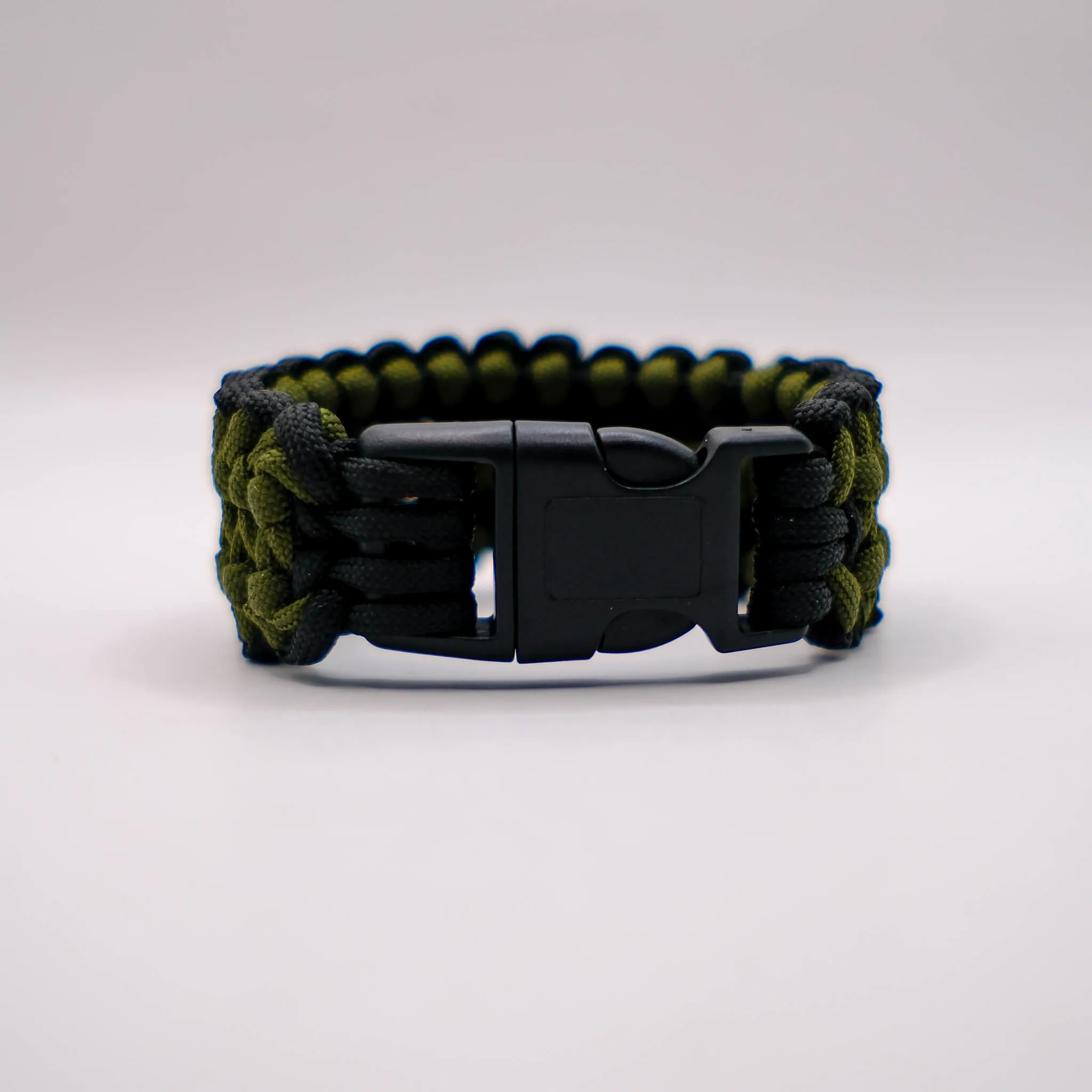 Paracord Survival Bileklik Siyah Haki Yeşil Outdoor Kamp Bilekliği 