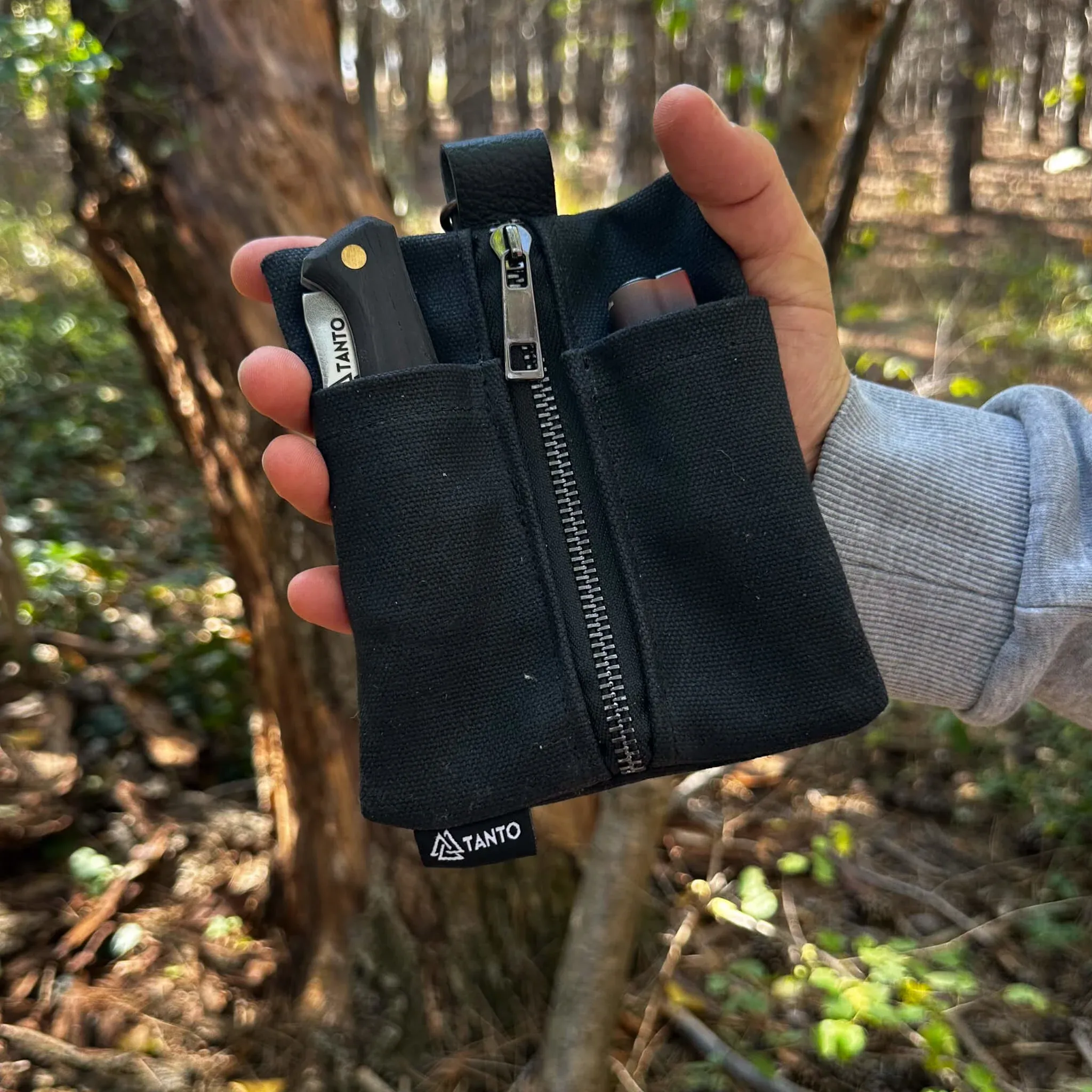 Siyah Mumlu Kanvas EDC Çanta