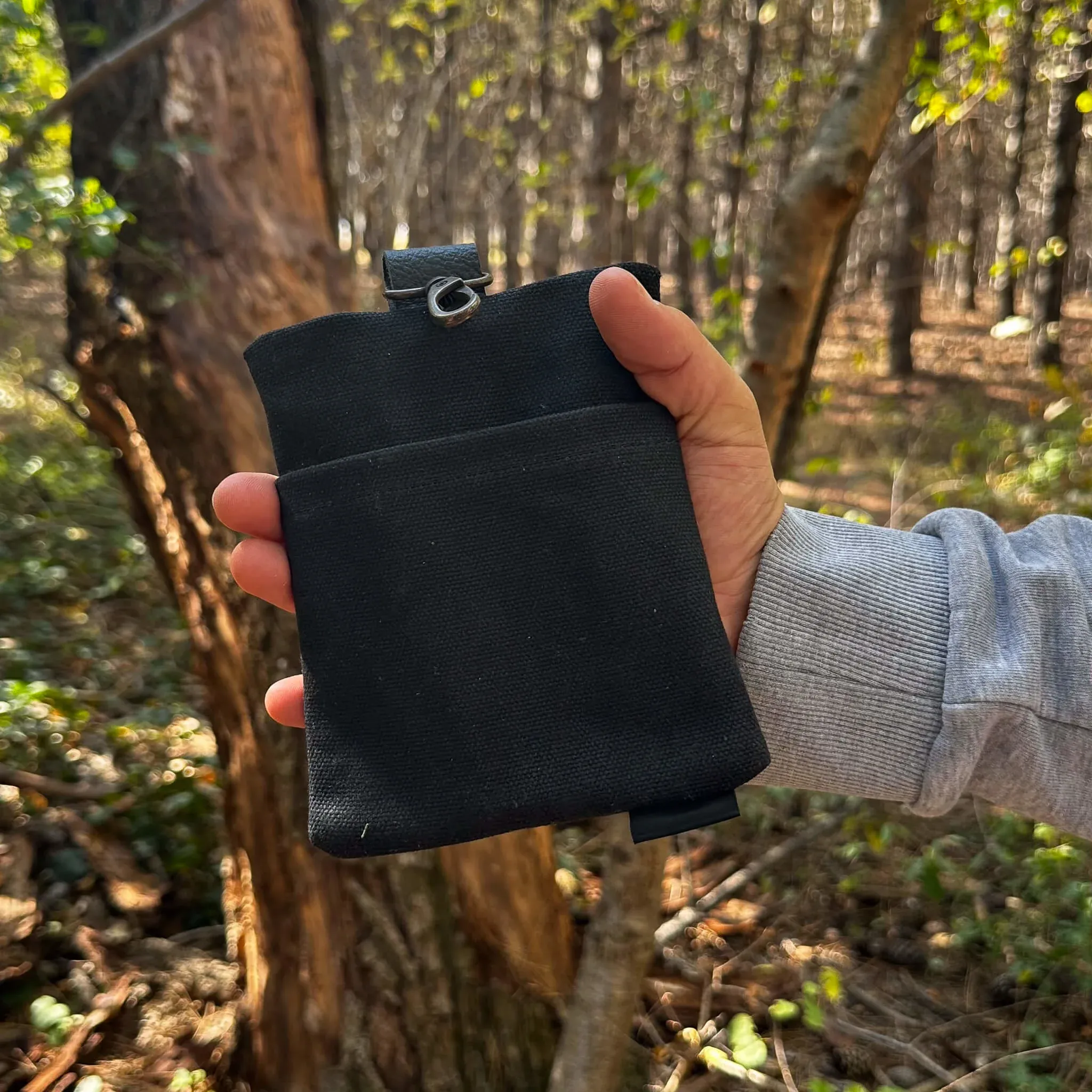 Siyah Mumlu Kanvas EDC Çanta